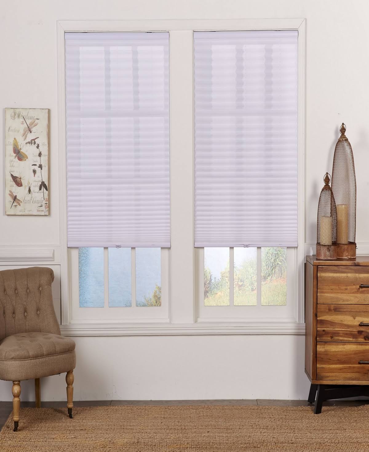 Cordless Light Filtering Pleated Shade 32.5X64 Camel U897090