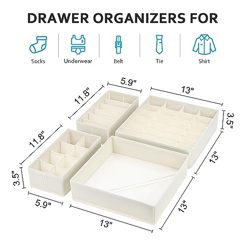 Black Set of 4 Drawer Organizer J1184