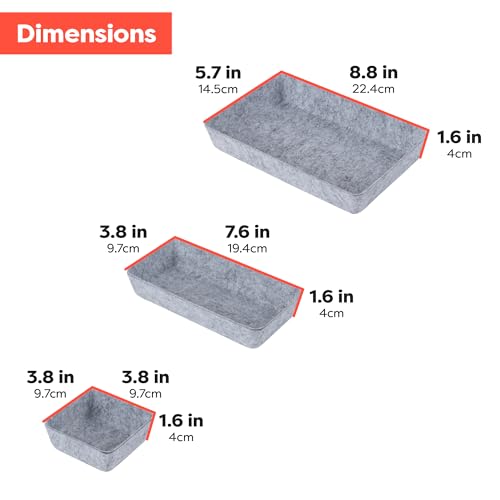 10-Piece Modular Felt Drawer Organizer Set X9981