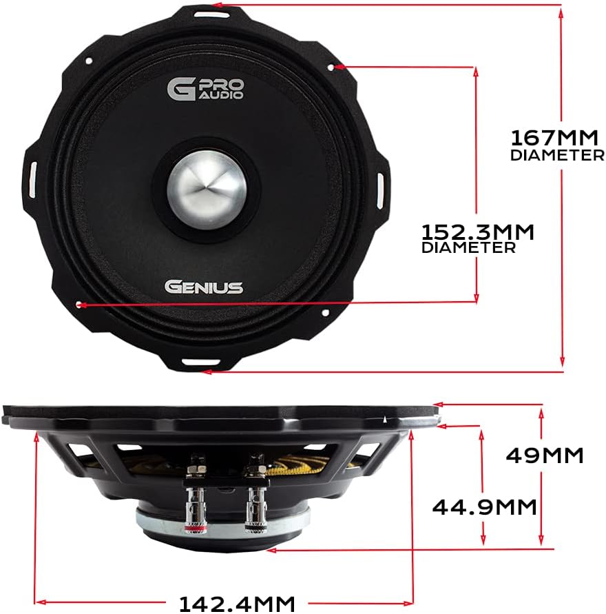 6.5 Midrange Speaker 300 Watts Max 4 Ohm 1 Speaker M699