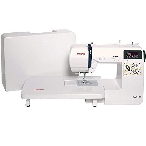 Computerized Sewing Machine with 100 Stitches, 7 Buttonholes, Hard Cover, Extension Table and 22 Accessories C753033