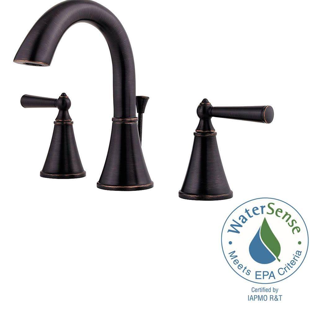 Tuscan Bronze 8 in. Widespread 2-Handle Bathroom Faucet D505519