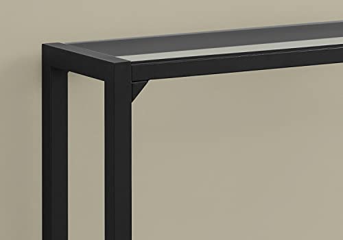 Black Tempered Glass Hall Console L90842