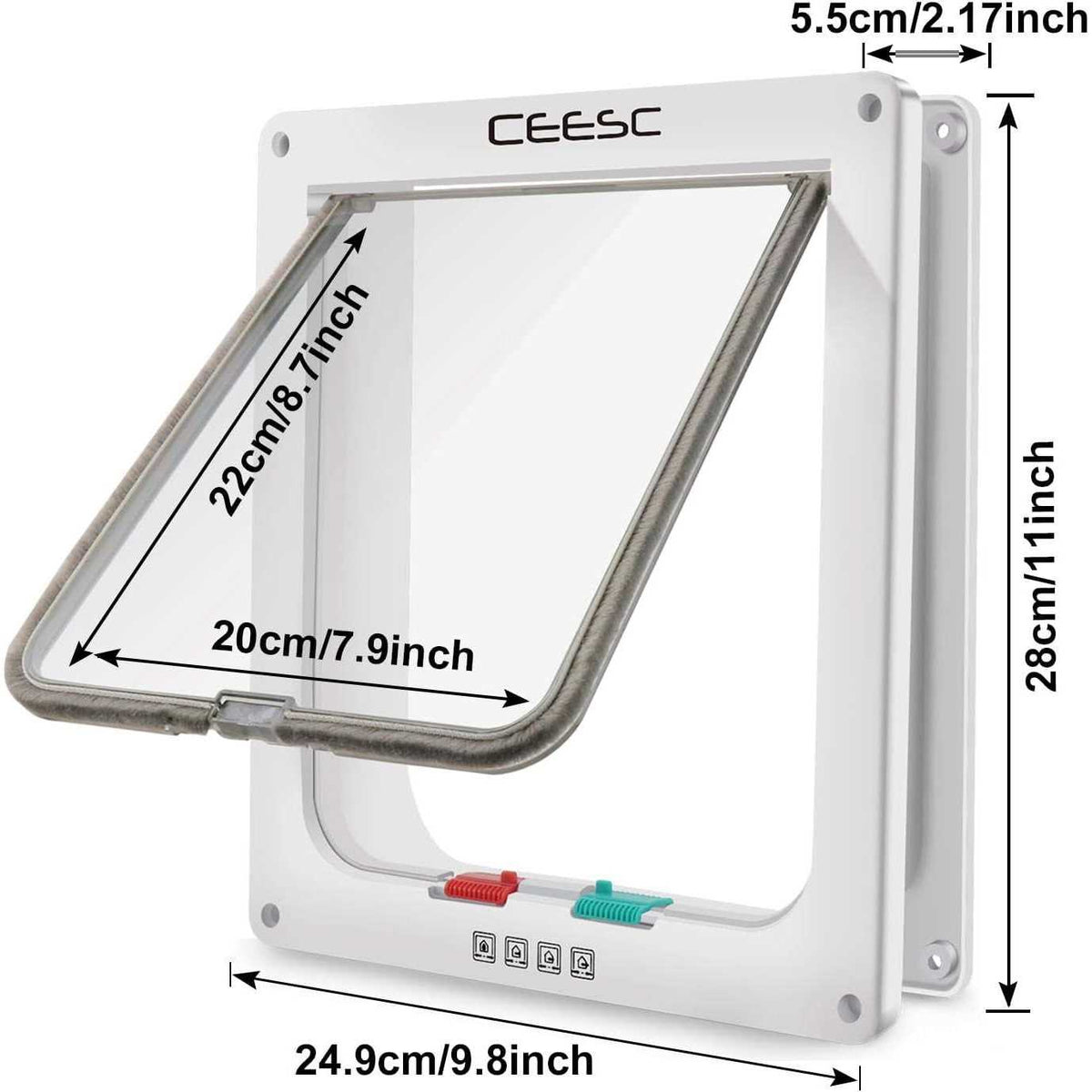 Extra Large Cat Door 4 Way Locking A439