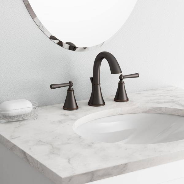Tuscan Bronze 8 in. Widespread 2-Handle Bathroom Faucet D505519