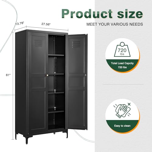 White Storage Cabinet with Doors and Adjustable Shelves Z246543