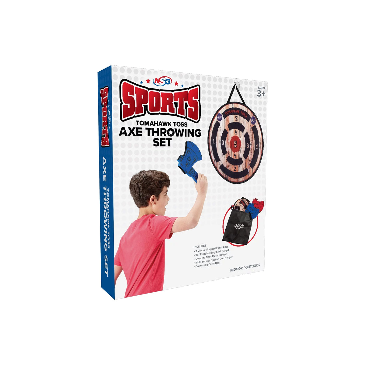 Lightweight Velcro Wrapped Foam Axe Throwing Set with Target E439447