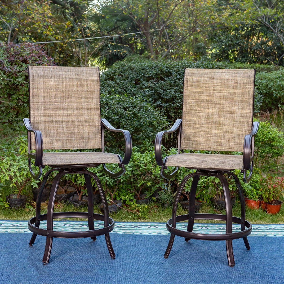 2 Piece Outdoor Swivel Bar Stools K463320