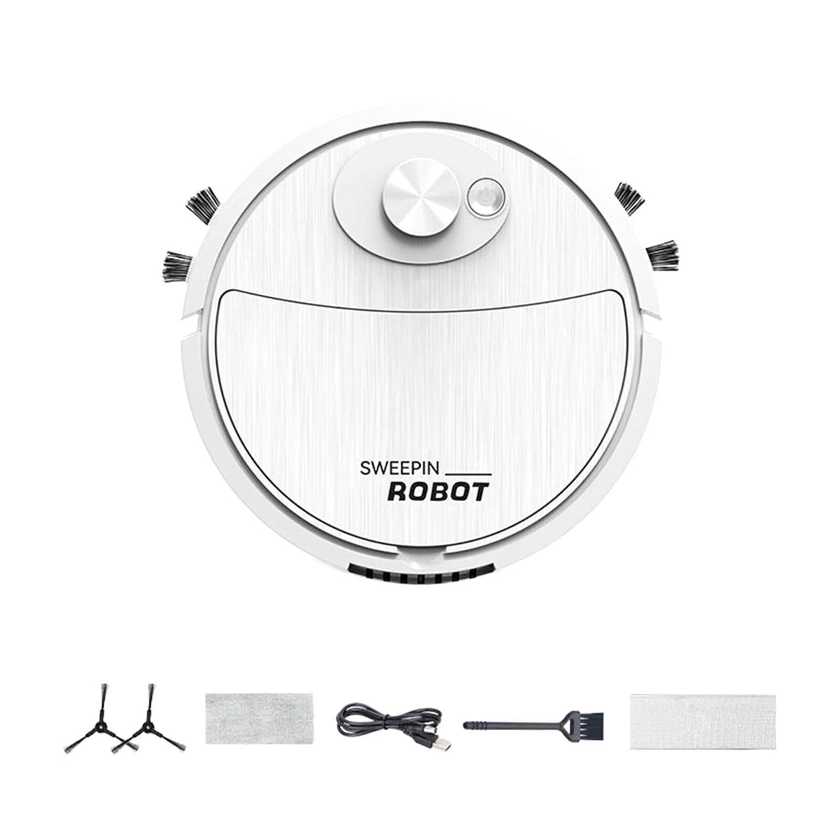 3in1 Robot Vacuum Cleaner USB Rechargeable Dry and Wet Mopping E2938