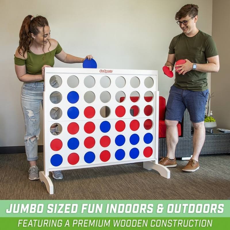 Giant Portable 4 in A Row Game White Finish with Carry Bag N592