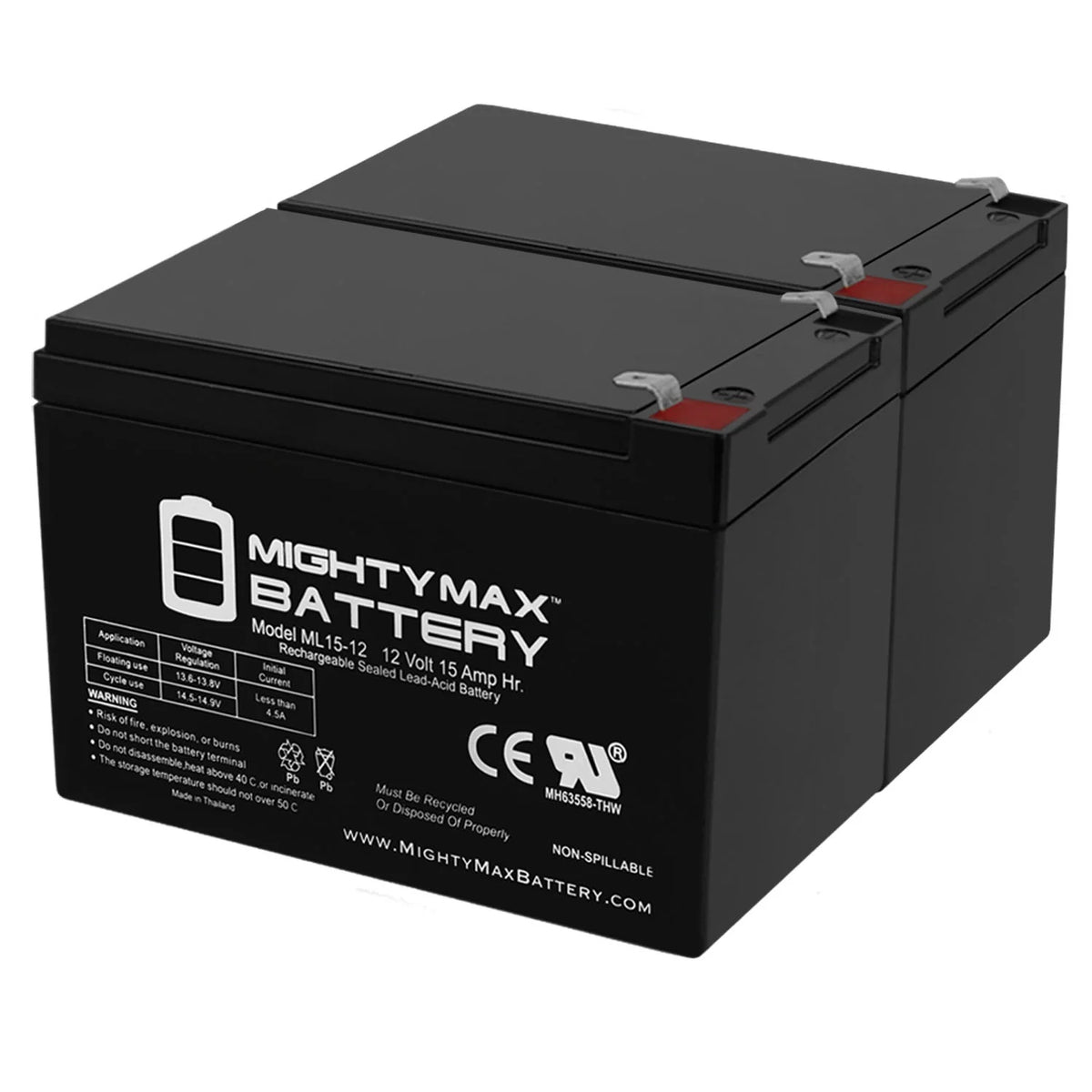 12V 15AH Battery 2 Pack M667353
