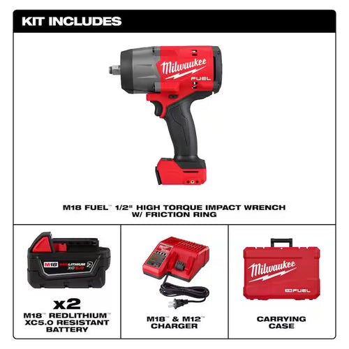 18V Lithium-Ion Brushless Cordless 1/2 in. Impact Wrench Kit F623
