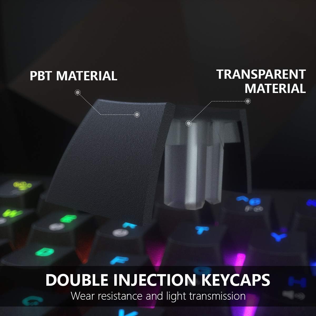 60% Wired Mechanical Gaming Keyboard with RGB Backlit PBT Keycap Waterproof Type-C Mini Compact 61 Keys Computer Keyboard Full Keys Programmable Gateron Optical Red Switch Pack of 2 T236074