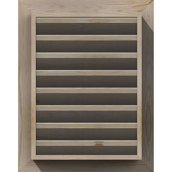 22-in W x 32-in H Vertical Gable Vent, Unfinished, Smooth Pine P356163