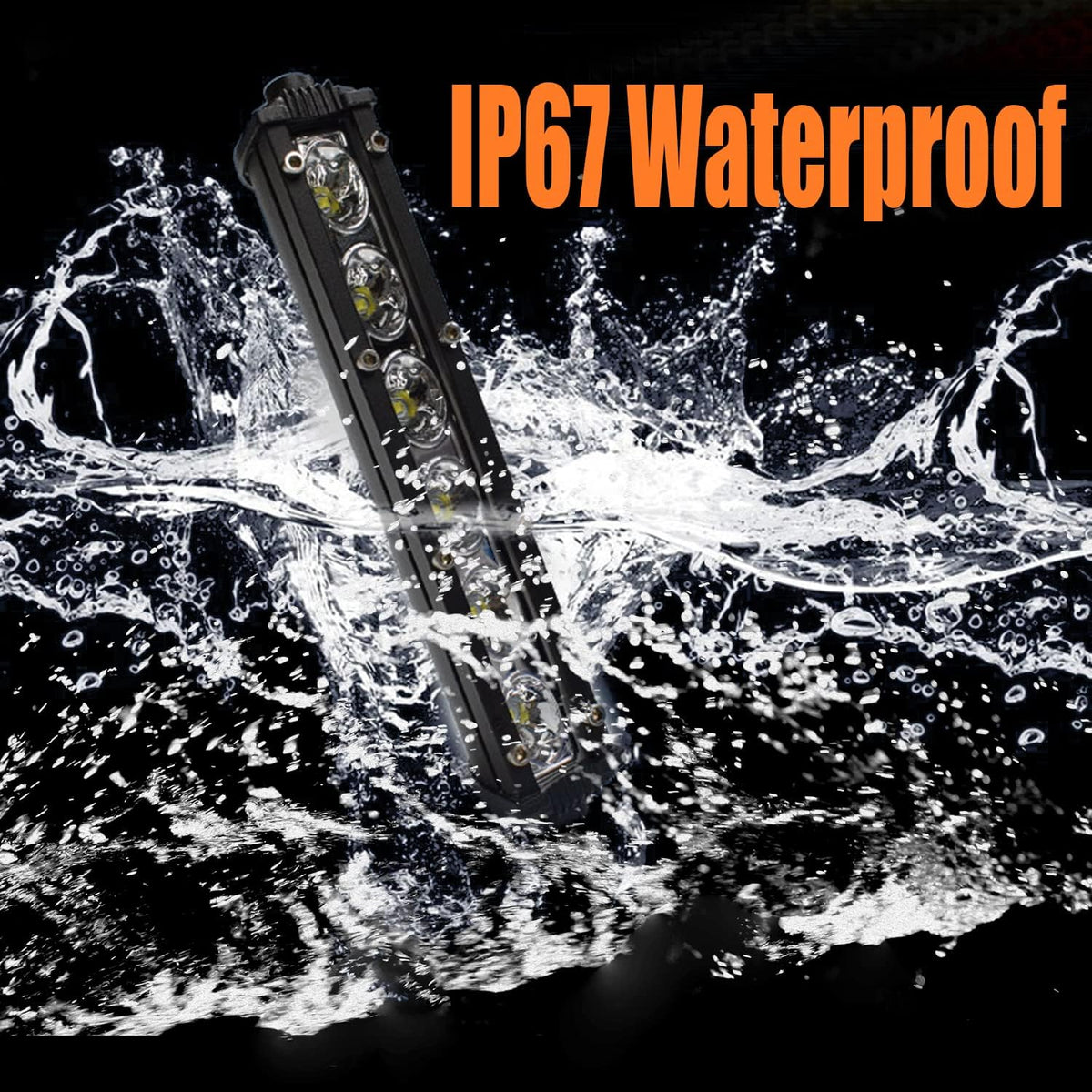 18W Ultra-Slim LED Light Bar Pods Waterproof Fog Light Work Lights 8pcs X812