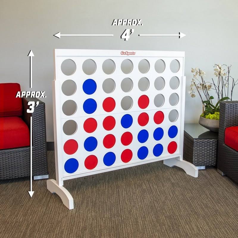 Giant Portable 4 in A Row Game White Finish with Carry Bag N592