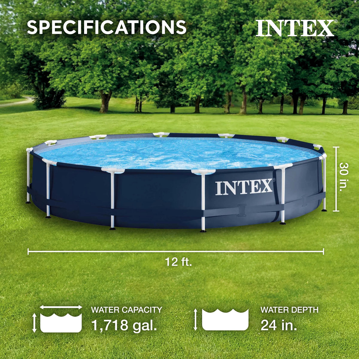 Metal Frame Above Ground Swimming Pool with Pump G4803