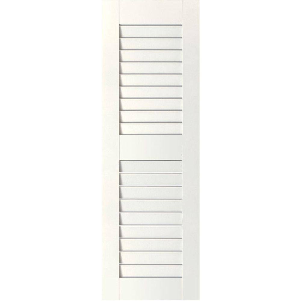 Primed Pine Louvered Shutters Pair Y8701