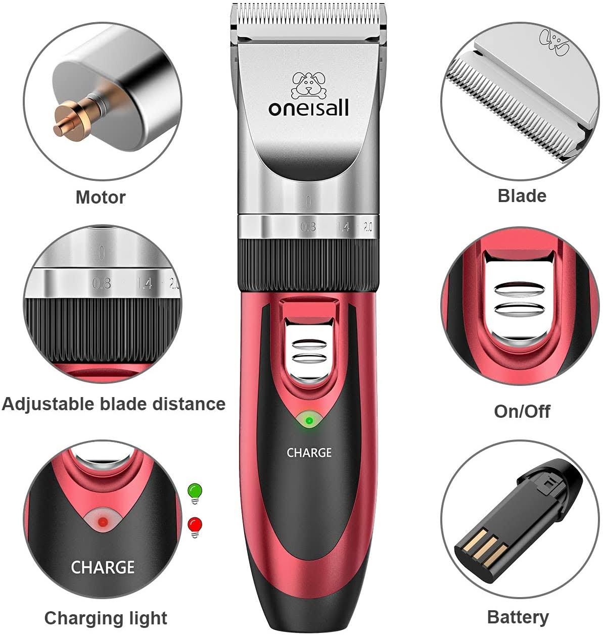 Low Noise Rechargeable Cordless Dog Shaver Clippers Set K74237
