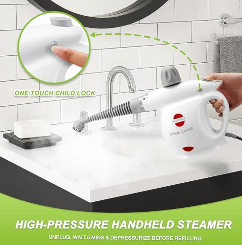 Handheld Pressurized Steam Cleaner with 13 Accessories Y83287