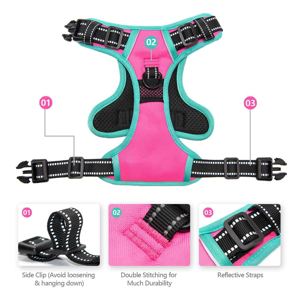 No Pull Reflective Dog Harness with Handle T74290