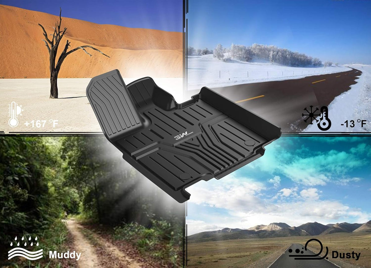 Black All Weather Heavy Duty TPE Car Floor Mats for Honda Accord 2018-2021 Front & Rear 2 Rows E2419