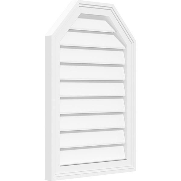 34x22W x 36x22H Octagonal Top Surface Mount PVC Gable Vent E527105