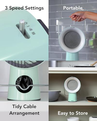 Portable Kitchen Exhaust Fan with 5 Activated Charcoal Air Filters B802219