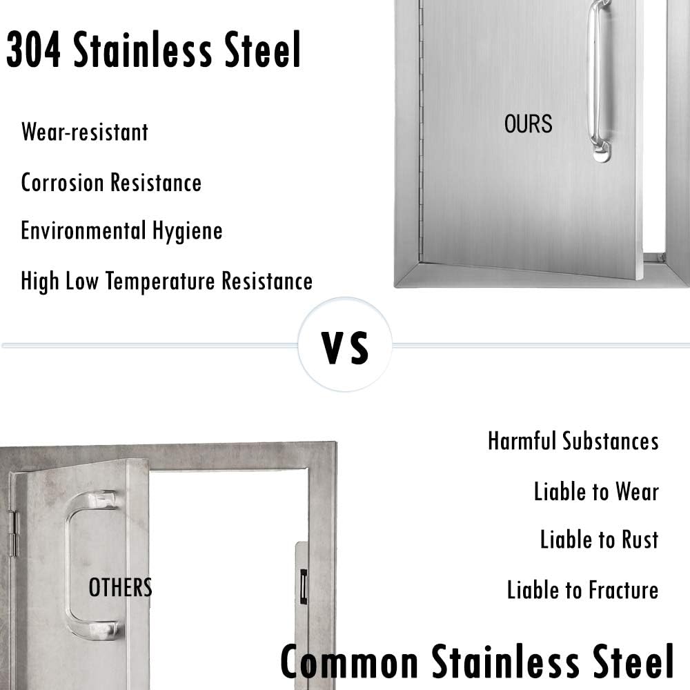 Stainless Steel Outdoor Kitchen Door 17 W X 24 H Q2242