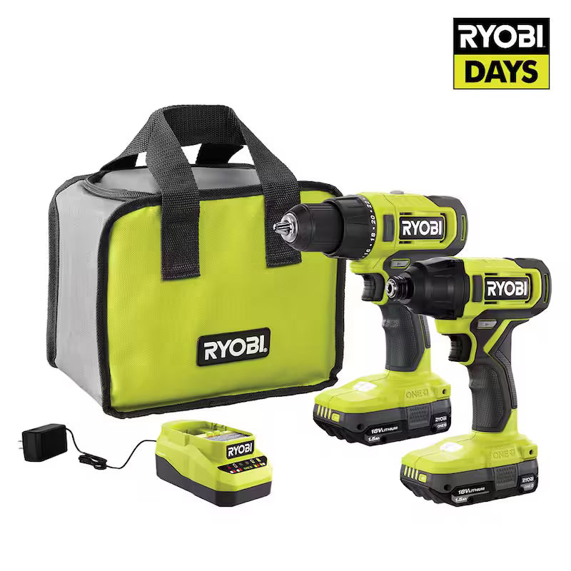18V Cordless 2-Tool Combo Kit with Drill/Driver and Impact Driver T6398