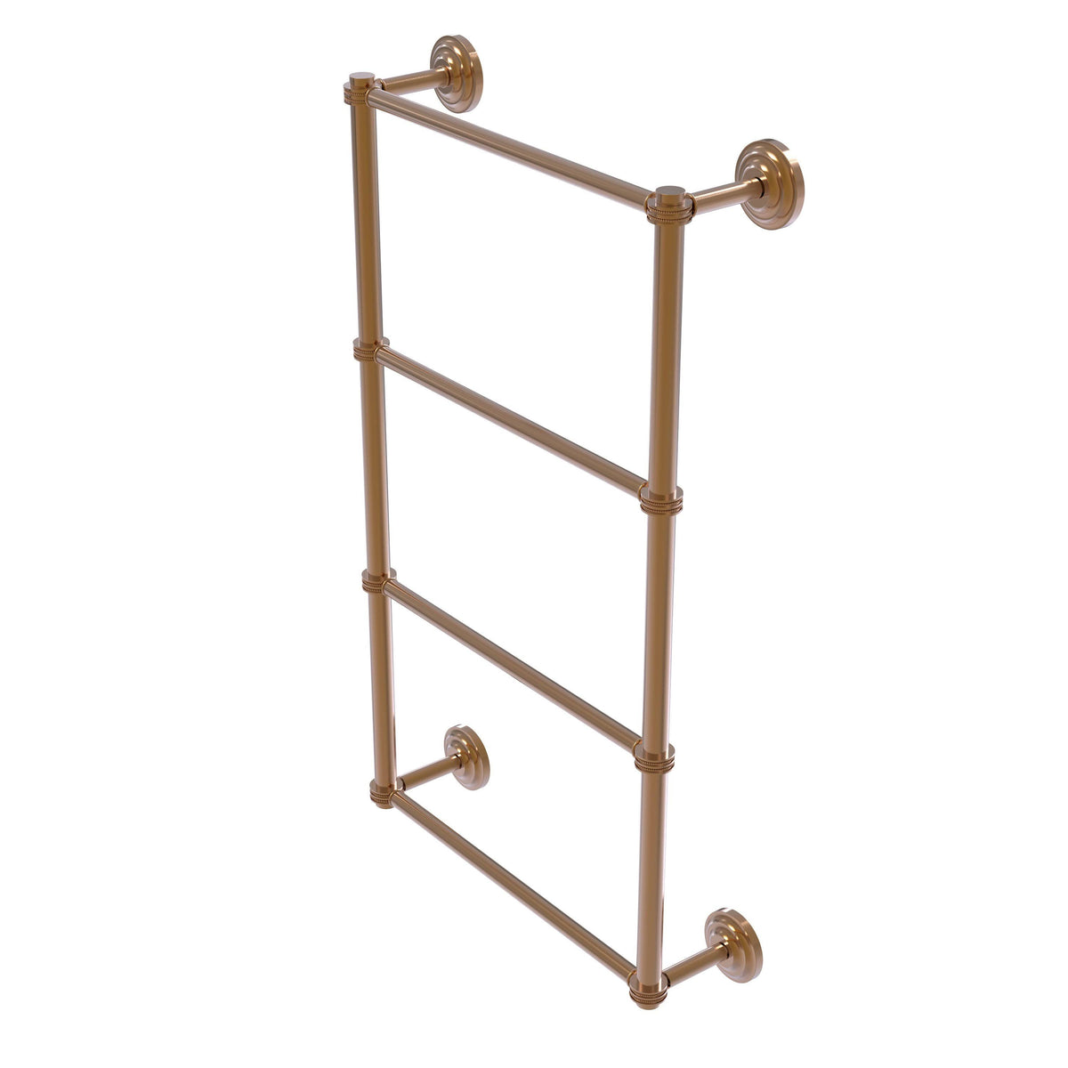 4 Tier Ladder Towel Bar with Dotted Detail - Brushed Bronze - 30 inch Z246
