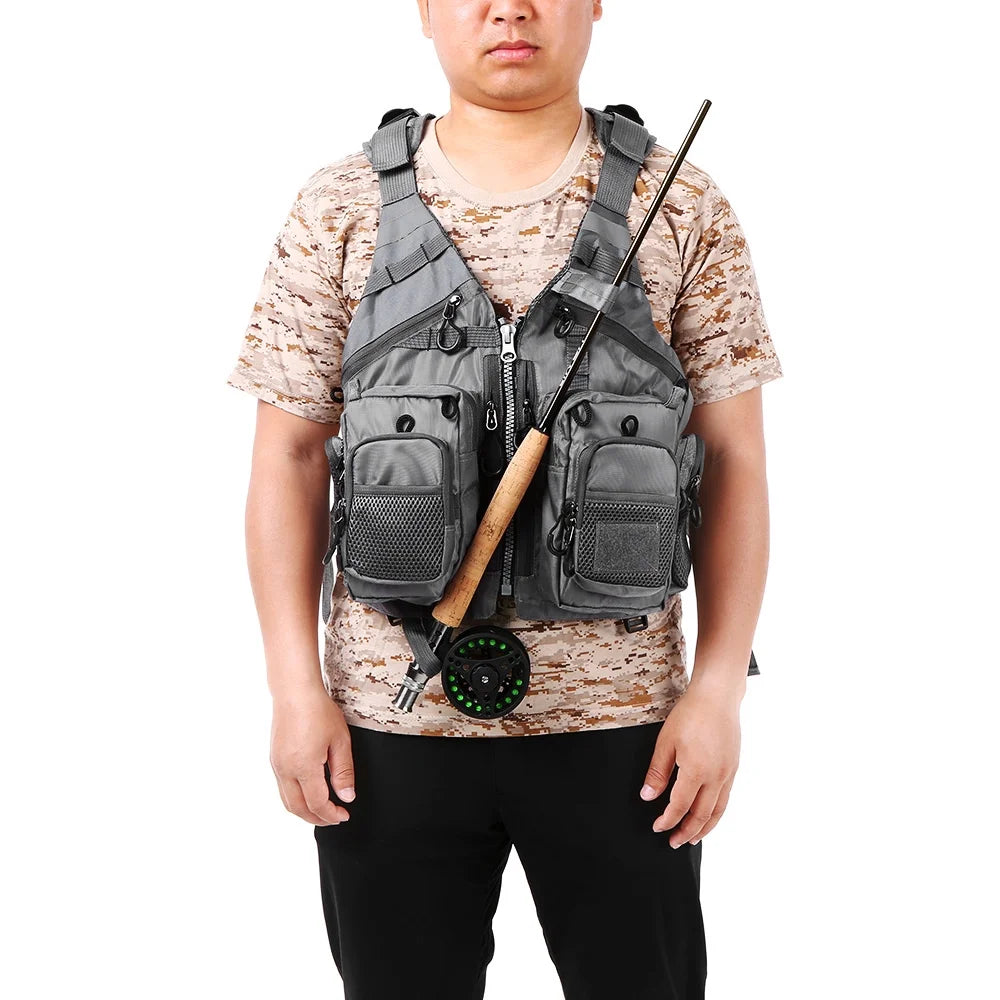 Fishing Vest Utility Waistcoat Breathable Mesh Padded T31848