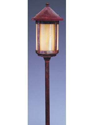 1-Light Pathway Light Antique Brass Almond Mica R137