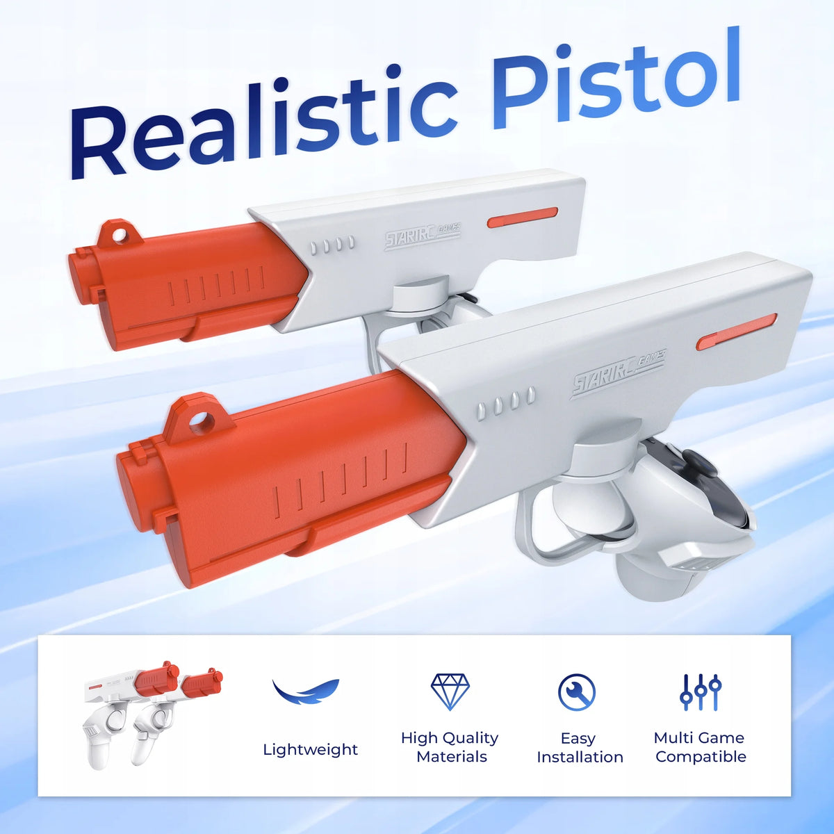 Orange & White Gun Stock for Meta Quest 3 K49968