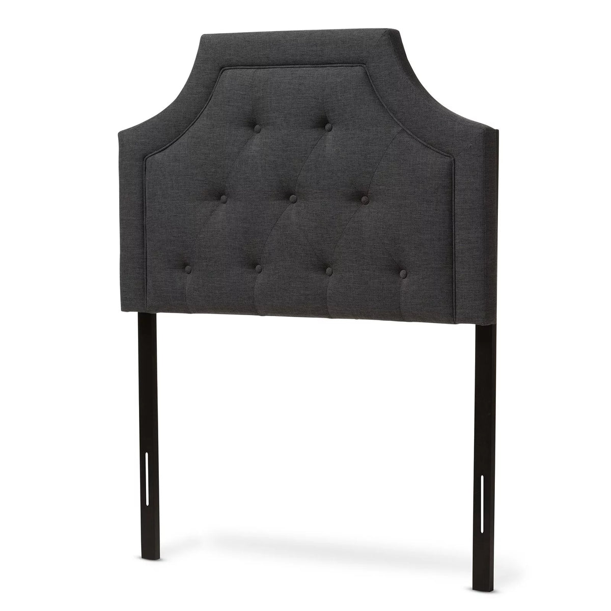 Dark Grey Fabric Twin Size Headboard Q34418