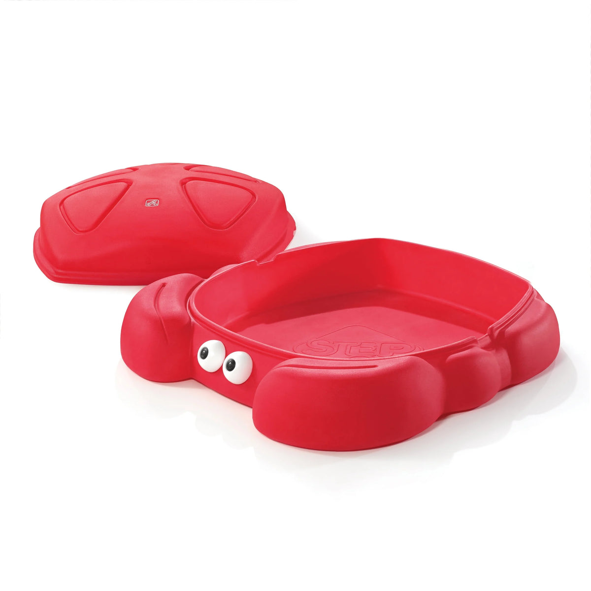 Red Plastic Outdoor Sandbox with Cover D3060