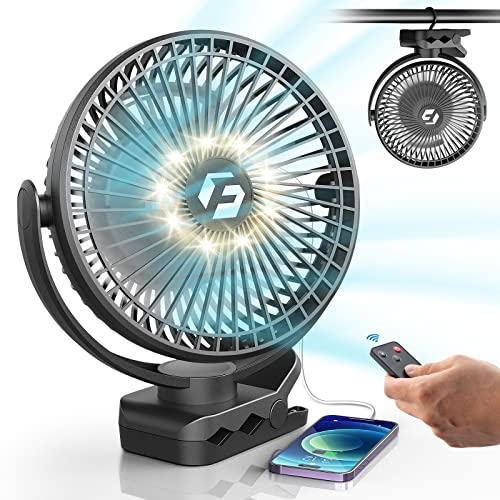 8-inch Clip on Fan 12000mAh Rechargeable 3 Speeds Y886