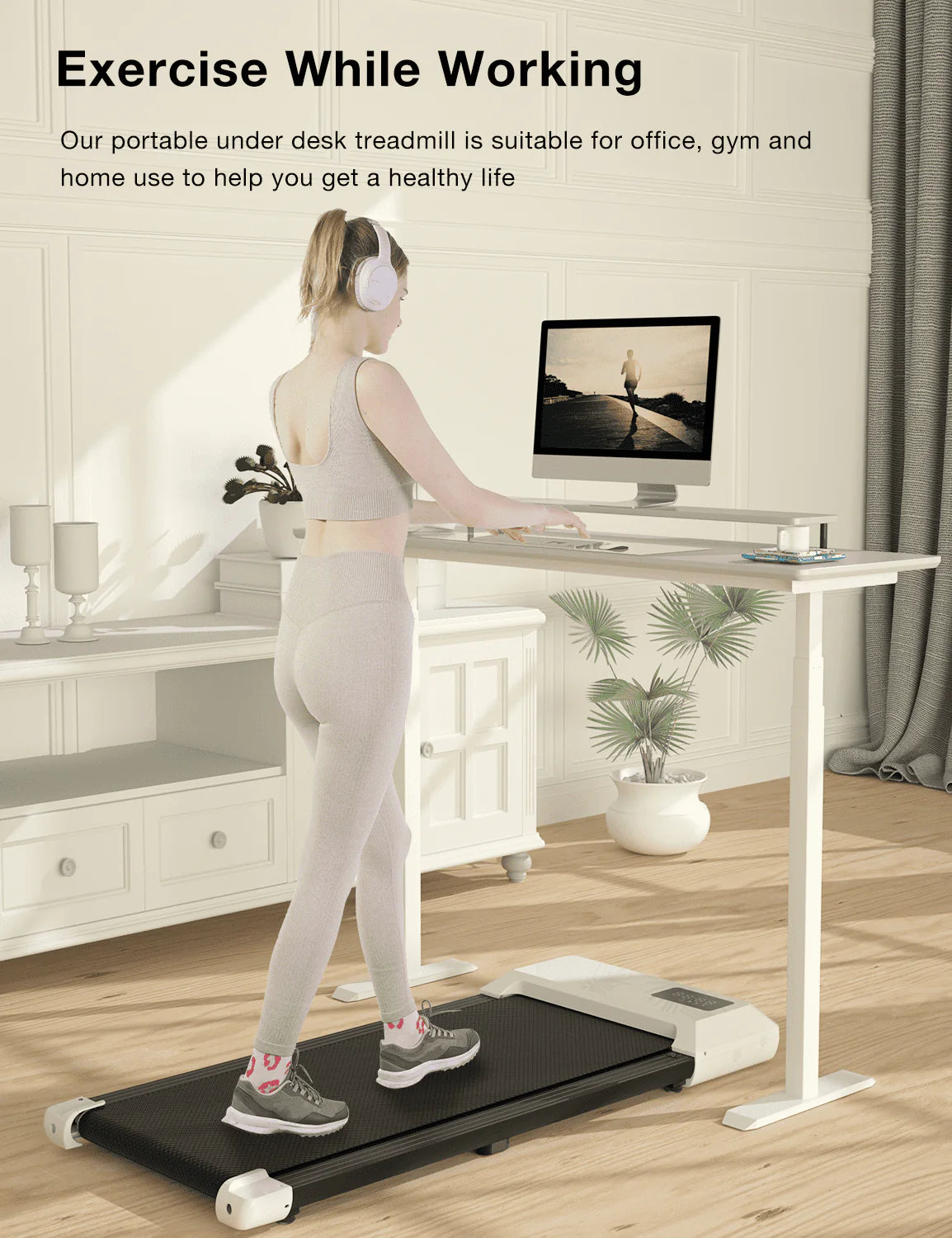 Walking Pad Treadmill 2.5Hp with Remote Control N800152