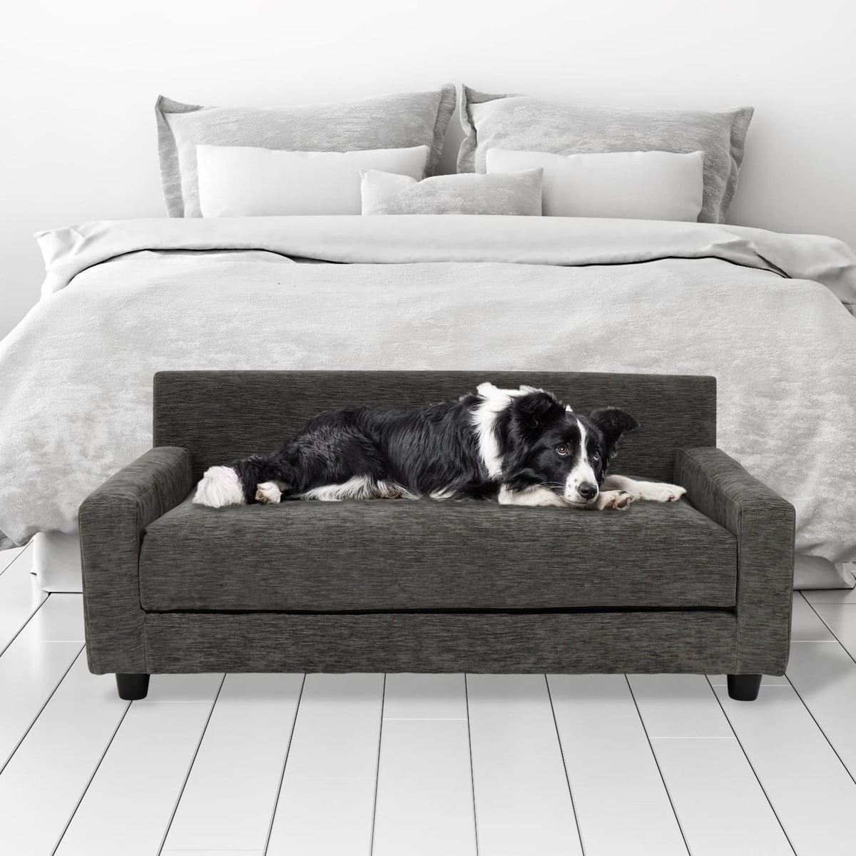Orthopedic Bed for Dogs, Large, Charcoal I9865