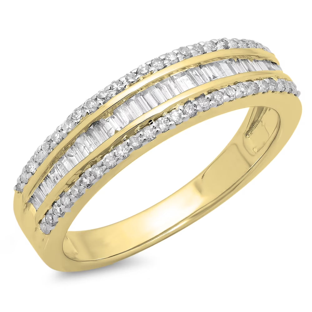 18K Yellow Gold Diamond Bridal Ring F944