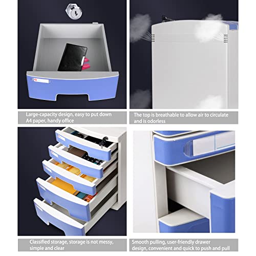10 Layers Lockable Flat Blue File Cabinet C41398
