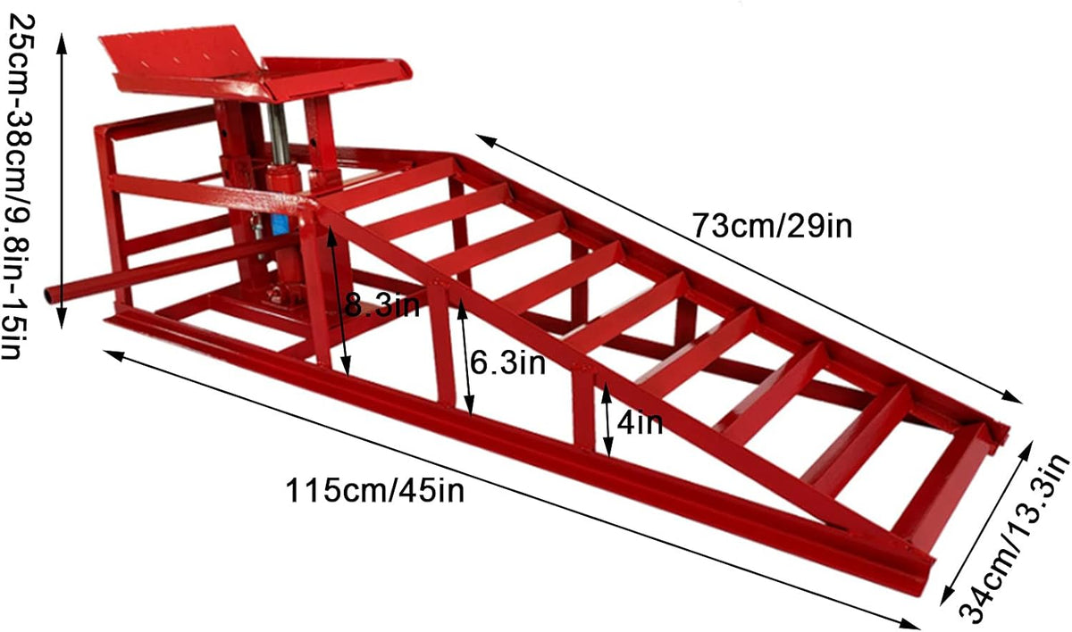 2PCS Heavy Duty Hydraulic Car Ramps Lift B192