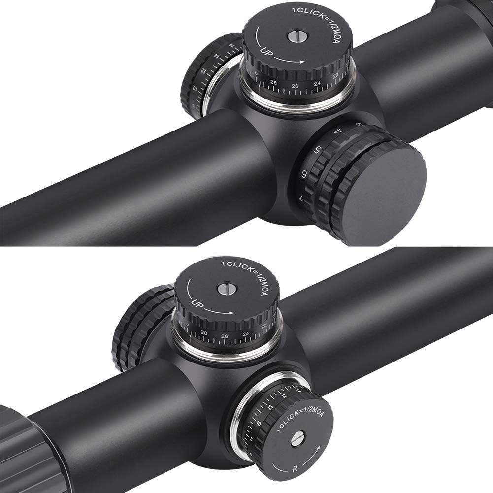 1-4x24 SFP Rifle Scope Red Illuminated Reticle Riflescopes Matte Black A868