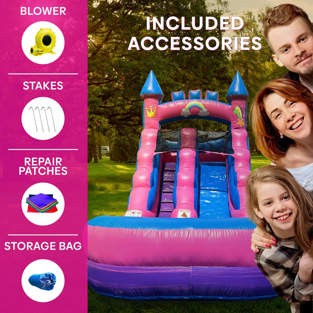 Pink Inflatable Bounce House T87609