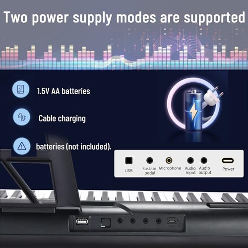 88 Key Semi Weighted Digital Piano with Music Stand J620844