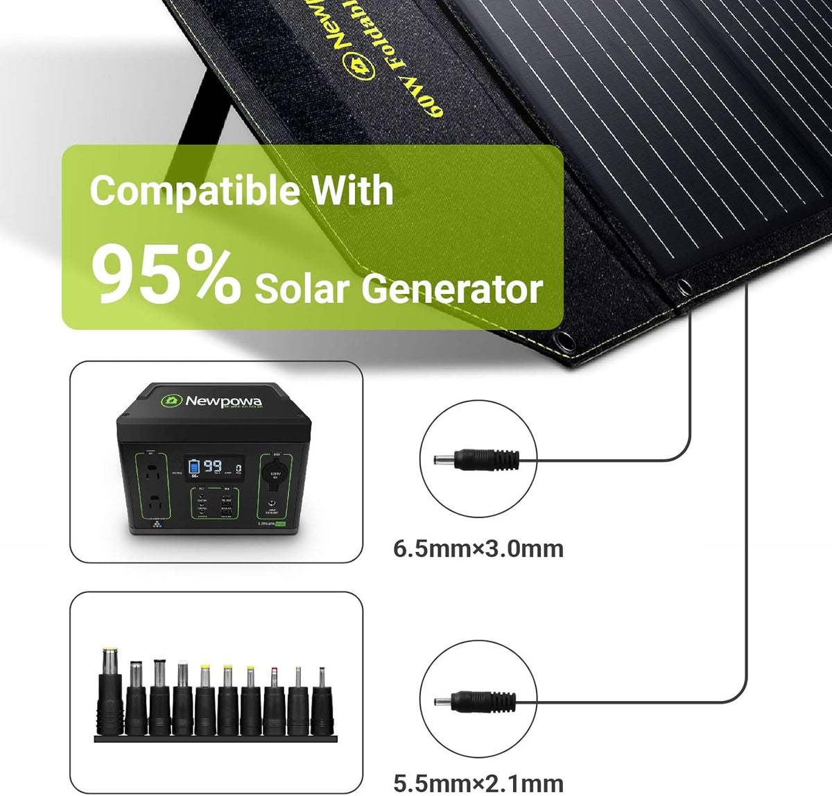 60W Foldable Solar Panel Charger with Mono Cells Z65463