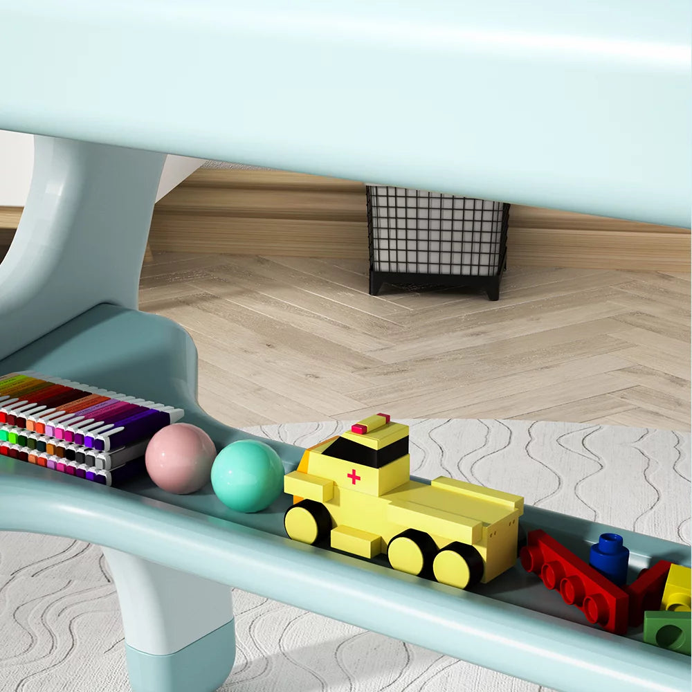Kids Learning Desk and Chair Set Blue J806