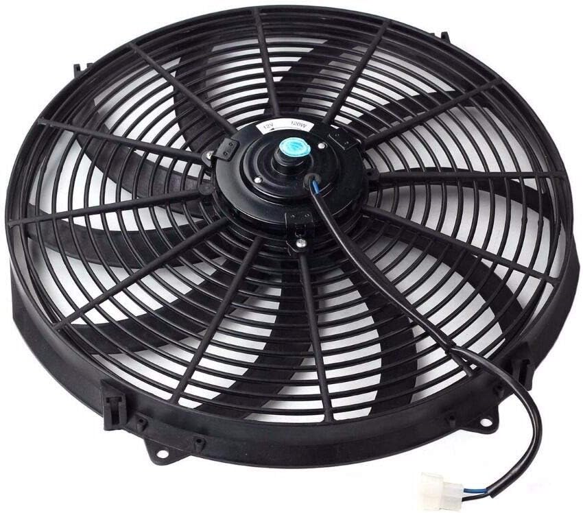 16" Universal Slim Electric Radiator Cooling Fan 12V Pack of 2 B574