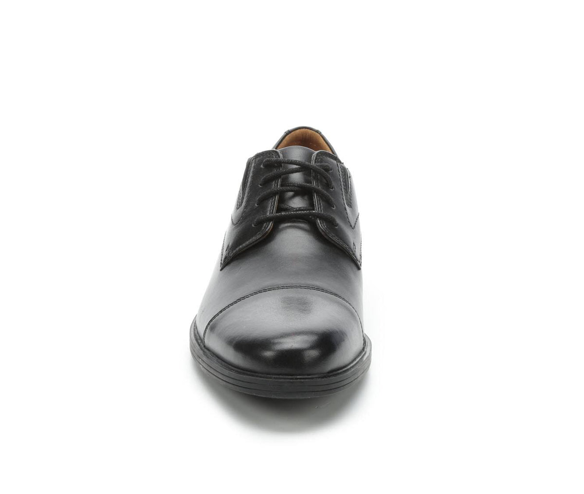 Clarks Mens Whiddon Cap Black Leather Size 14 V366