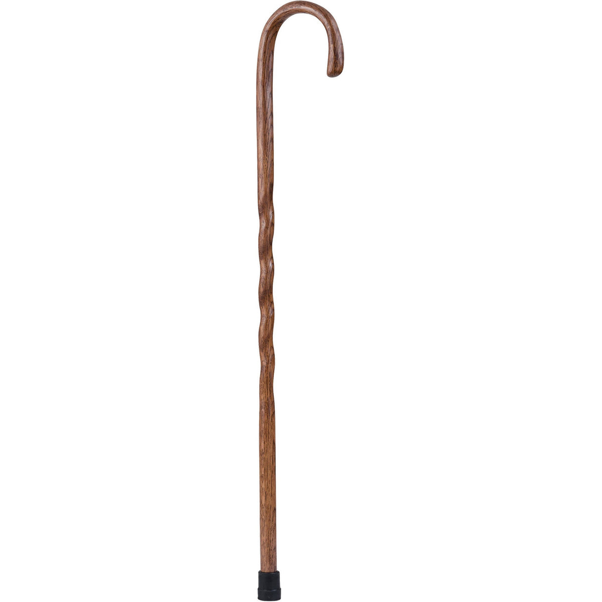 Red Twisted Oak Crook Neck Walking Cane H617